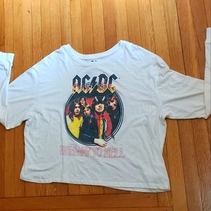 ACDC long sleeve shirt. Highway To Hell. Cropped